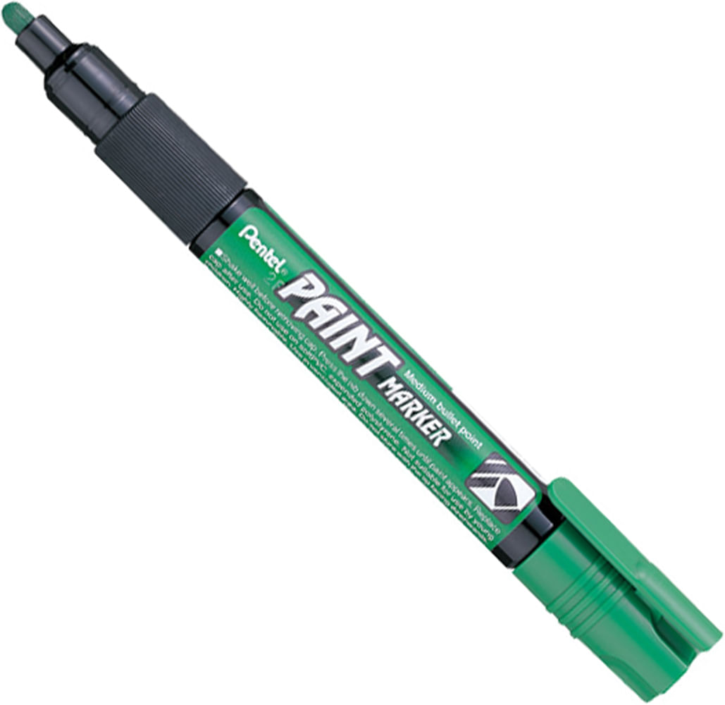 Marcador Permanente Paint Marker Verde Pentel