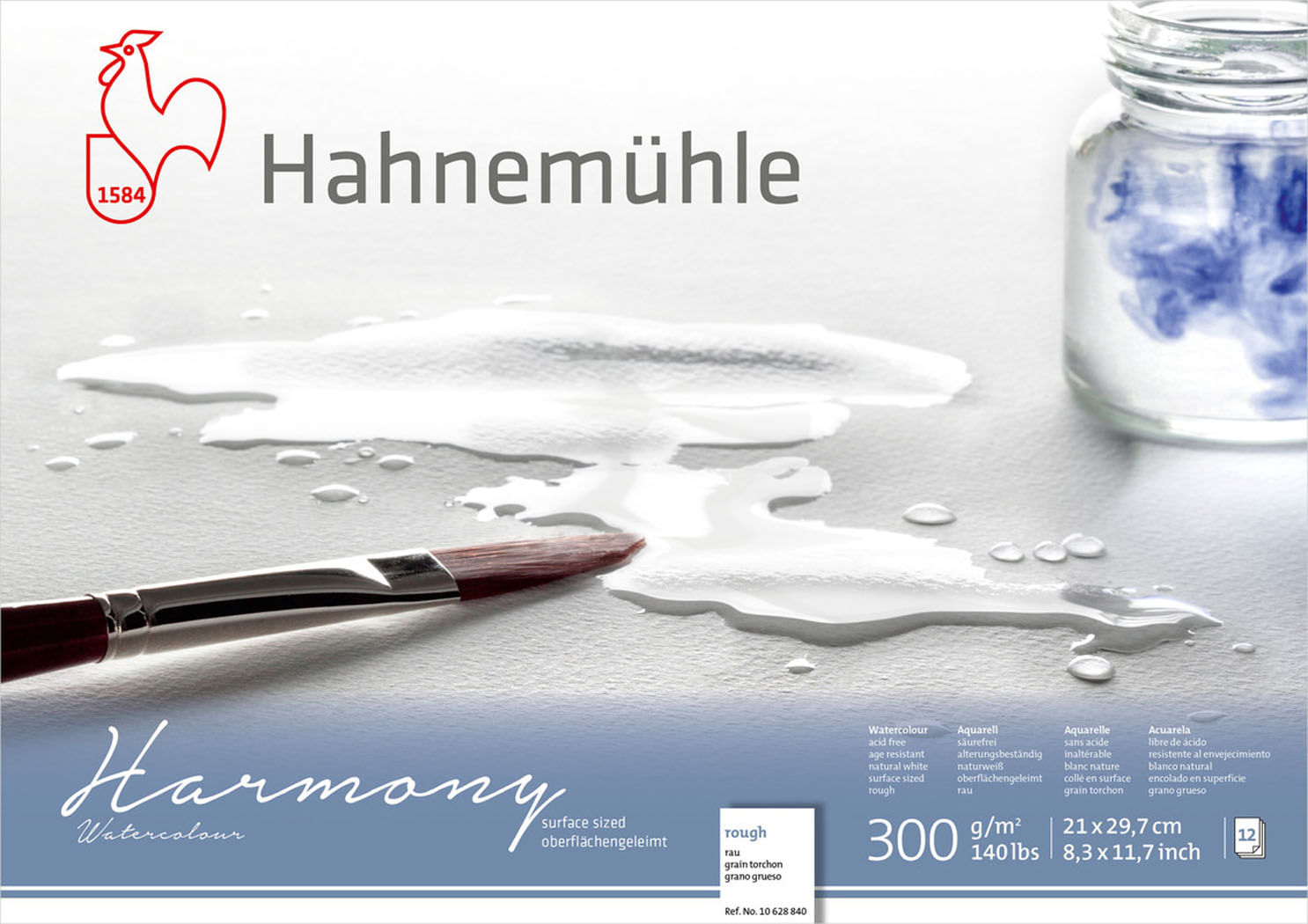 Bloco Aquarela Harmony 300 g/m² Torchon A-4 21 x 29,7 cm com 12 Folhas Hahnemuhle