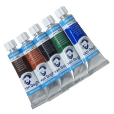 aquarela_vangogh_tubo_marrom_verde_vitrine