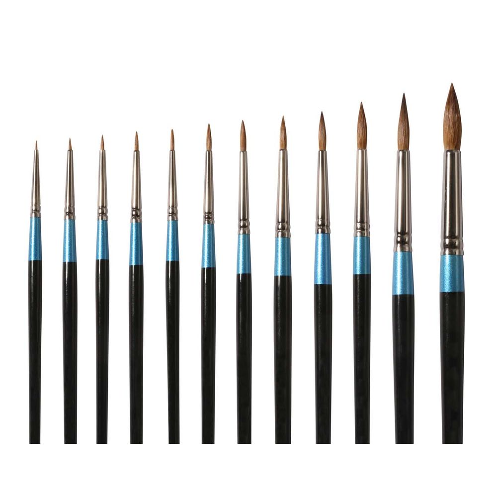 Daler Rowney Aquafine Zobel Pinsel Rund Größe 4/0 - Hochwertiger Künstlerpinsel