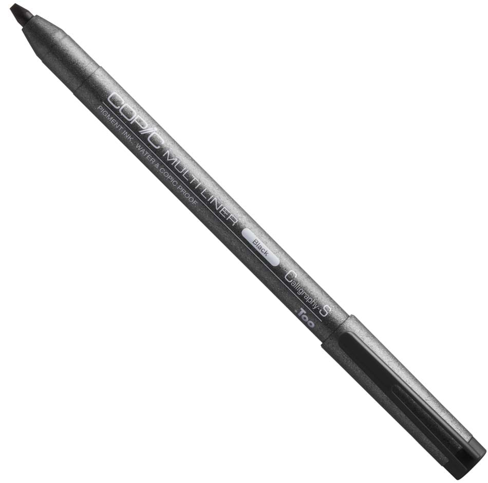 Caneta Nankin Multiliner Calligraphy Descartável Preta Copic Avulso
