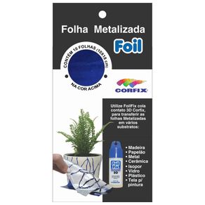 Folha-Metalizada-Foil-Corfix-Azul