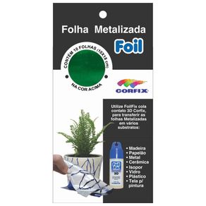 Folha-Metalizada-Foil-Corfix-Verde
