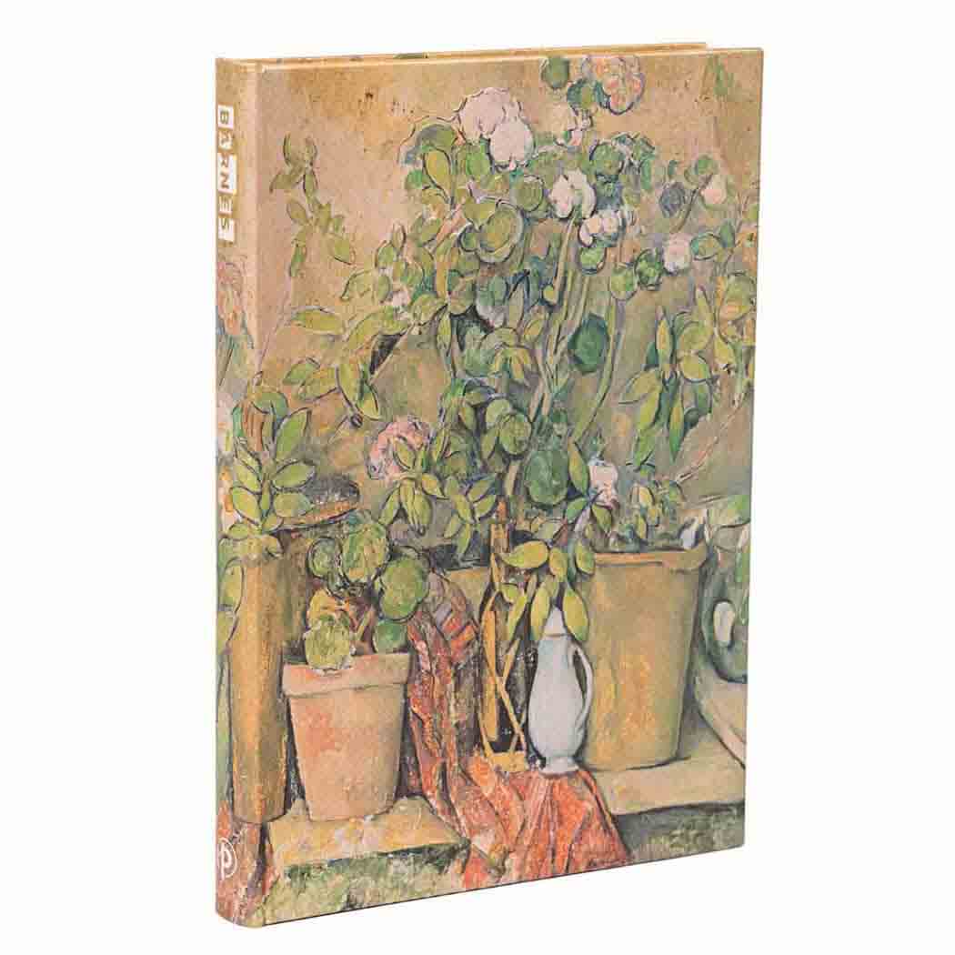Encontraproduto.com.br - Caderneta Pautada Cezzane´s Terracotta Pots and Flowers 120 g/m² 13x18 com 144 Páginas Paperblanks